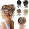 TYXHXTF 4 Pcs Haarteil Mit Gummiband, Messy Bun Haarteil, Gelockt Dutt Haargummi Hochsteckfrisuren für Damen Mädchen