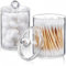 MIGUIWOR 2 Kosmetikorganiser,Wattepadspender,Wattestäbchen Behälter,Wattepads Aufbewahrung,Make-up Aufbewahrung,Make-up-Organizer-Set,Ohrstäbchen Behälter,Wattepads Kosmetik Aufbewahrung (tm,F-S)