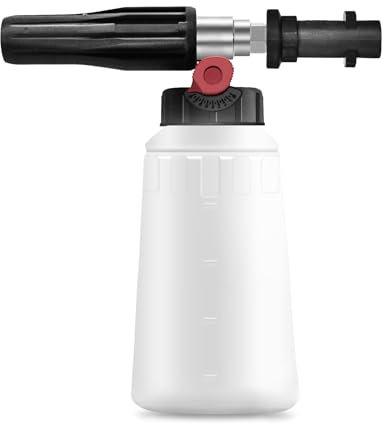 Lancia schiuma per idropulitrice Karcher, manopola di concentrazione regolabile sul lato, ugello spray per bottiglia di schiuma da 1 l, accessorio per lavaggio auto da 180 bar, per idropulitrice a