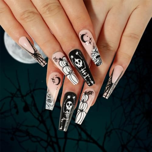 Ruarby Semi Cured Nails Polish Wraps Halloween Nails Stickers Glow in Dark Gels Nails Strips Nails Art Decoration
