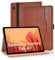 Vkooer Case for Samsung Galaxy Tab A7 10.4” Case 2022 2020(SM-T500/ T503/ T505/ T507/T509) PU Leather Folio Flip Cover Multi-Angle Viewing Smart Stand Cover with Pocket Auto Wake/Sleep - Brown