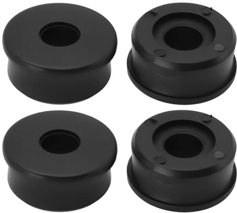 ECSiNG 4 Pezzi Da 35 Mm A 1/2 Boccole Di Riduzione Per Carriole Distanziali Per Ruote Boccole Di Riduzione Di Ricambio Adatte Per Carriole Da 35 Mm Plastica Nero