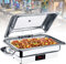 Servidor De Buffet Y Bandeja Calentadora, Calentador De Platos Calientes para Mantener La Comida Caliente, Platos De Chafing Eléctricos De 9L 13L con Pantalla Táctil, Calentamiento Rápido De 600W
