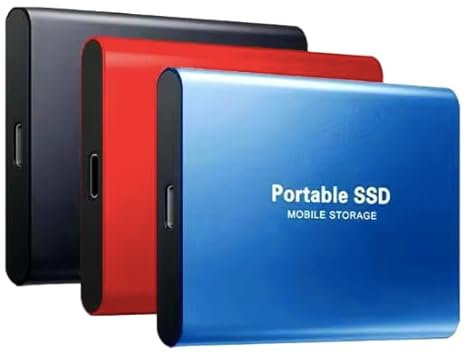 PORTABLE SSD Disque dur externe portable SSD 2 To pour mobile, Mac, ordinateur portable, PC et Windows, disque dur externe USB 3.0 Type-C, noir.