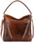 Marc Peter Santorini Handtasche Damen I Damenhandtasche aus Nappaleder I Vintage Umhängetasche I Schultertasche Waxy Braun