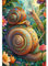 TWYYDP 1500 Teile Puzzle für Erwachsene,Bunte Schnecke In Blumen,Holzpuzzle,Schwieriges Rätsel