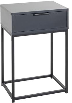 HAKU Möbel Konsole, anthrazit, schwarz, Metall, Spanplatte - Maße: B 40 x H 60 x T 28 cm, Style: Modern