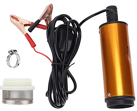Tauchpumpe, Tragbares Mini 12V 51 Mm DC 30 L/Min Pumpe mit Mehrkanalversiegelung, Orange + Schwarz