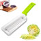 Dual Blade Julienne Cutter, Stainless Steel Double-Layer Slicer, Stainless Steel Cabbage Shredder for Coleslaw & Sauerkraut, Ergonomic Lettuce Chopper with Silicone (Grass Green)