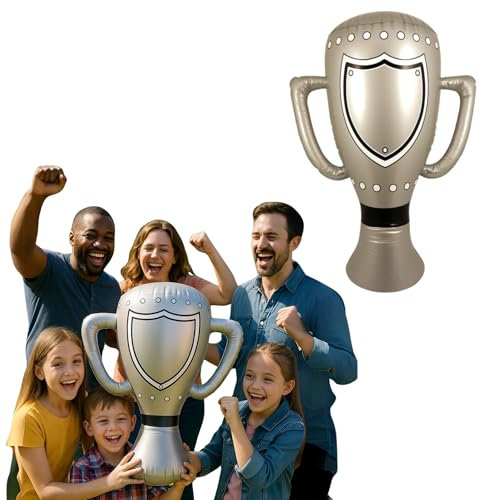 Inflatable Trophy Cup – 60cm / 24” Blow-Up Award for Sports Day, Football Party, Fancy Dress, Pool Party, and Themed Events | Fun Party Decoration & Prize Prop (2)