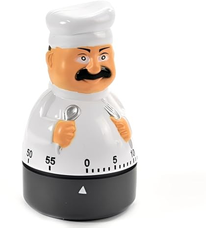 Eieruhr Lustig, Eieruhr Mechanisch, Neuartiger Küchentimer Kurzzeitwecker Küchenwecker, Lustig Countdown-Timer Küchenuhr Timer in Form Eines Koch für Kochen und Lernen