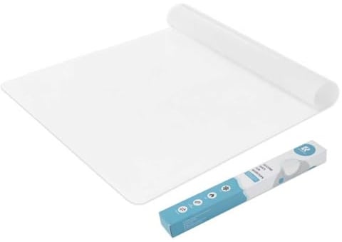 KitchenRaku Große Silikonmatte, Rutschfeste Tischunterlage, Hitzebeständige Antihaftmatte,Silikon Unterlage Antihafte Tischmatte Arbeitsmatte Thekenmatte (Transparent, 80x60x1.2cm)