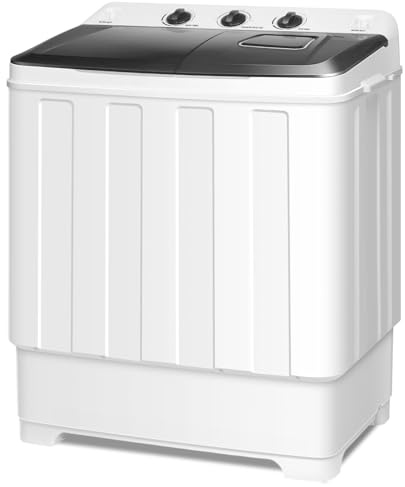 Nictemaw Portable Washing Machine for Apartment, 30Lbs Twin Tub Drain Pump
