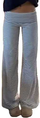 Anuedgis Y2k Yogahose für Damen, Stretch, niedrige Taille, weites Bein, trendige Jogginghose zum Ausgehen, Loungewear