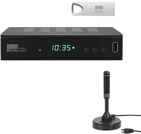 August DVB415 Freeview HD Box Recorder and August DTA240B Indoor/Outdoor TV Aerial