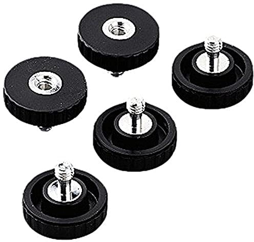 Hama Vis pour appareil photo (5 vis pour accessoires photographiques, longueur 11 mm, filetage A 1/4 , plastique/métal) Noir/Argent