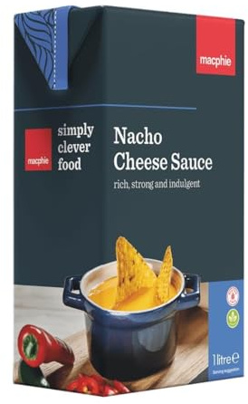 Macphie Nacho Cheese Sauce – 1L Smooth & Creamy Cheese Sauce for Nachos, Fries, Burgers, and More | Made with Real Cheddar Cheese. 1 x 1L