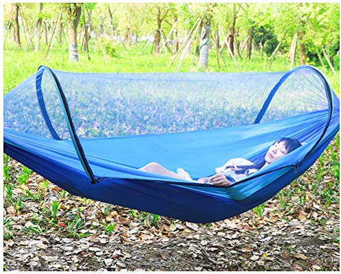 YOUCAI Ultraleichte Moskito Netz Camping Hängematte Reise Outdoor Hängematte Camping Hammock Blau 2 Person 260x150cm
