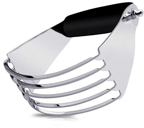 Dough Blender Heavy Duty Pastry Blender Stainless Steel Pastry Cutter for Baking Professional Butter Cutter, Kitchen Gadgets 5-Blade Biscuit Cutter with Rubber Non Slip Grip