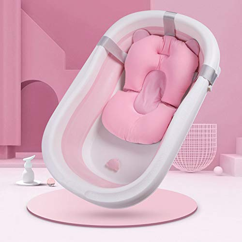Babywannenmatte Neugeborene Kleinkind Babywannensitz mit Sicherheitsgurt Babywannenkissen Baby Rutschfest Badewanne Babywannennetz Tasche Badematte Badezimmer Wanne Bidet Schwimmbad Babywegekissen