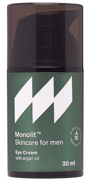 Monolit Augencreme mit Arganöl für Männer 30 ml - Anti-Falten-Arganöl, feuchtigkeitsspendendes Süßmandelöl, Quittensamenextrakt, für alle Hauttypen, eye cream, augenpflege, augenringe entfernen