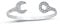 Jewelco London Kids Rhodium Plated Sterling Silver Round Cubic Zirconia Spanner Baby Bangle Bracelet 3mm