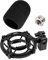 Etour AT2020 Microphone Shock Mount with Pop Filter, Custom Built for AT2020 Mic, Black