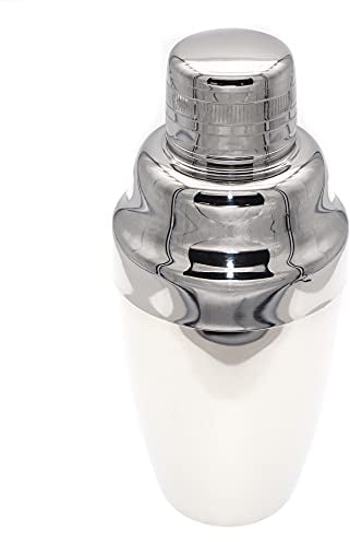 Shaker Cocktail Cobbler 3 pièces Yukiwa Argent 23 cl Fabriqué au Japon