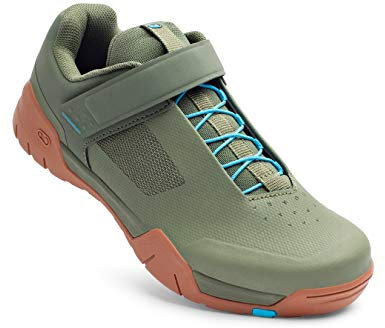 Crank Brothers Unisex Mallet-e Speed Lace Fahrradschuhe, Grün/Blaues Gummi