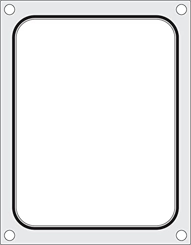 HENDI Matrize für HENDI Versiegelungsmaschine 330005, Schwarze Silikondichtung, geeignet für z.B. ein Behälter von 227x178mm, Aluminium