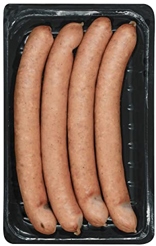 Food-United BRATWURST PREMIUM 300g Krakauer-Grill-Knacker-Würstchen bekannt als Prager Rost-Bratwürstchen mit Gewürzen und Knoblauch ideale Grillwurst für BBQ Grillen Barbecue (300g)