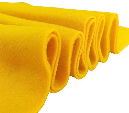 Jtnohx Colour Felt Fabric, 1.4mm Felt Sheets for Crafts, 90x90cm Soft Craft Fabric for Art and Sewing Projects (Orange)
