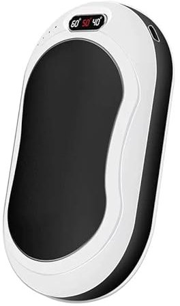 Handwärmer, 10000 mAh USB Wiederaufladbarer Elektrischer Handwärmer Taschenwärmer mit Digitalanzeige, Tragbare Powerbank, Warmes Wintergeschenk für Frauen, Männer, Kinder