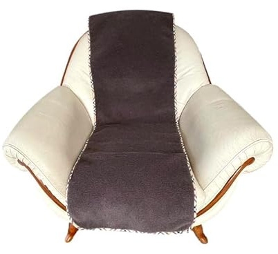 Alpenwolle Sesselschoner Sitzauflage Kamelwolle + Alcantaraleder Größe 50x200cm, wendbar