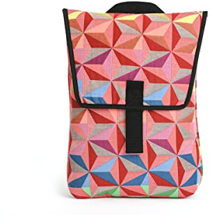 Pijama Kompakter Rucksack aus rotem Prisma und Neopren 35 x 28 x 8 cm Marke, mehrfarbig