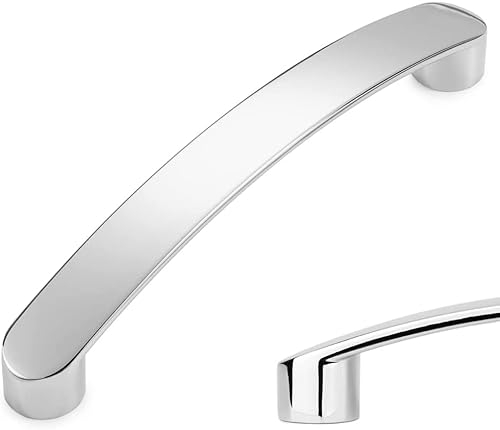SYZOW 6 Stück Möbelgriffe Chrom poliert 160mm Lochabstand,Griffe für Küchenschränke Schrankgriffe für Schubladen
