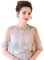 SamHeng Spitzen Umhang Hochzeit Cape für Braut, Damen Bestickte Blume Bolero Schalwickel Schulterbedeckung Tüll Capelets Schal Stola für Abendparty Performance Kostüm Foto Requisiten (Grau)