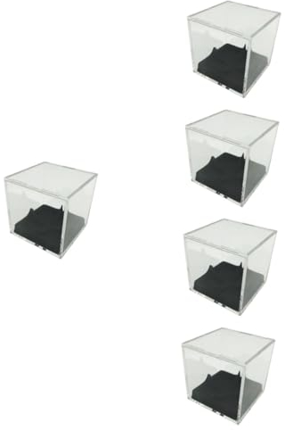 Toddmomy 5st Baseball-schaukasten Klares Acryldisplay Baseball-vitrine Anzeige Baseball-Koffer Baseballhalter Vitrine Mit Rahmen Aus Jersey Vitrine Aus Glas Mahagoni- P.s Kugelregal