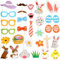 VIKY® Ostern Fotobox Accessoires, 29 Stück Ostern Foto Requisiten, Party Deko Foto Requisiten, Foto Requisiten Geburtstag, Photo Booth Props Party Zubehör für Geburtstage, Hochzeit, Ostern