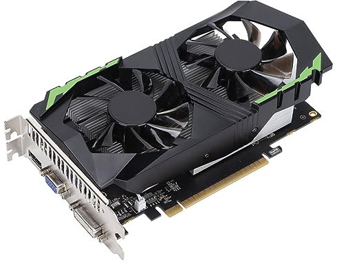 Yctze Grafikkarte 128bit 4GB DDR5 1250MHz Automatische Erkennung Langlebiges Computerzubehör für Desktop-Computer mit Zwei Lüftern GTX 1050 Ti GTX 1050 GTX 1050 Ti Low Profile