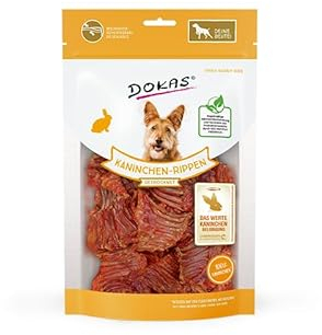DOKAS Kaninchenrippen, 7 x 100 g Hundefutter