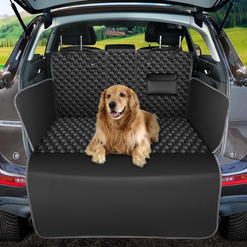 Taygeer Kofferraumschutz Hund mit Seitenschutz, rutschfest Wasserdicht Kratzfest Hundedecke Auto Kofferraum mit Aufbewahrungstasche