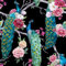 ReWallpaper 44.5cmx7m Self Adhesive Wallpaper Blue Green Vinyl Wrap for Furniture Pattern Peacock Bathroom Wallpaper Waterproof Floral Wall Paper Pink Retro Black and Green Wallpapers Birds