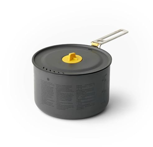 Sea to Summit - Frontier Ultralight Camping Pot 2L - 1-3 People - Non-Stick Pot + Strainer Lid - Compact Design - Hard-Anodised Aluminium Camping Cookware - 255g