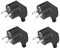 4 Stücke Schukostecker Winkel,Winkelstecker 250v (16A),Schuko Winkelstecker für 8-10mm Kabel,Schuko Stecker Abgewinkelt,Schukostecker Abgewinkelt IP20 für Den Innenbereich,Schwarz