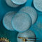 Fecra Rita 6 Piece Glass Dessert Plates Serveware Set 21cm, Light Blue