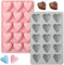Herzförmige Silikonform, 2 Stück Silikonform Schokolade, Silikonform Herz Klein von Schokolade, Eiswürfel,Geeignet für Valentinstag, Hochzeiten, Verlobungen, Große Feste, Familienleben