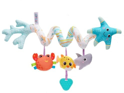 ZOYIEP Kinderwagen Spielzeug,Kinderwagenkette,Baby Spielzeug,Wolke Baby Activity Spirale Kette,Autositzspielzeug Für Babys Babyschale Babyspielzeug (Wolke)