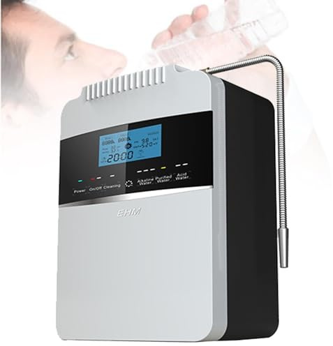 Alkaline Electrolyzed Water Machine Ph 2.5-11.2, Home Filtration System,10000 Liters per Filter,7 Water Settings, Automatic Cleaning,Smart Voice(Color:110V)