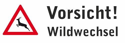 Werbebanner Vorsicht Wildwechsel